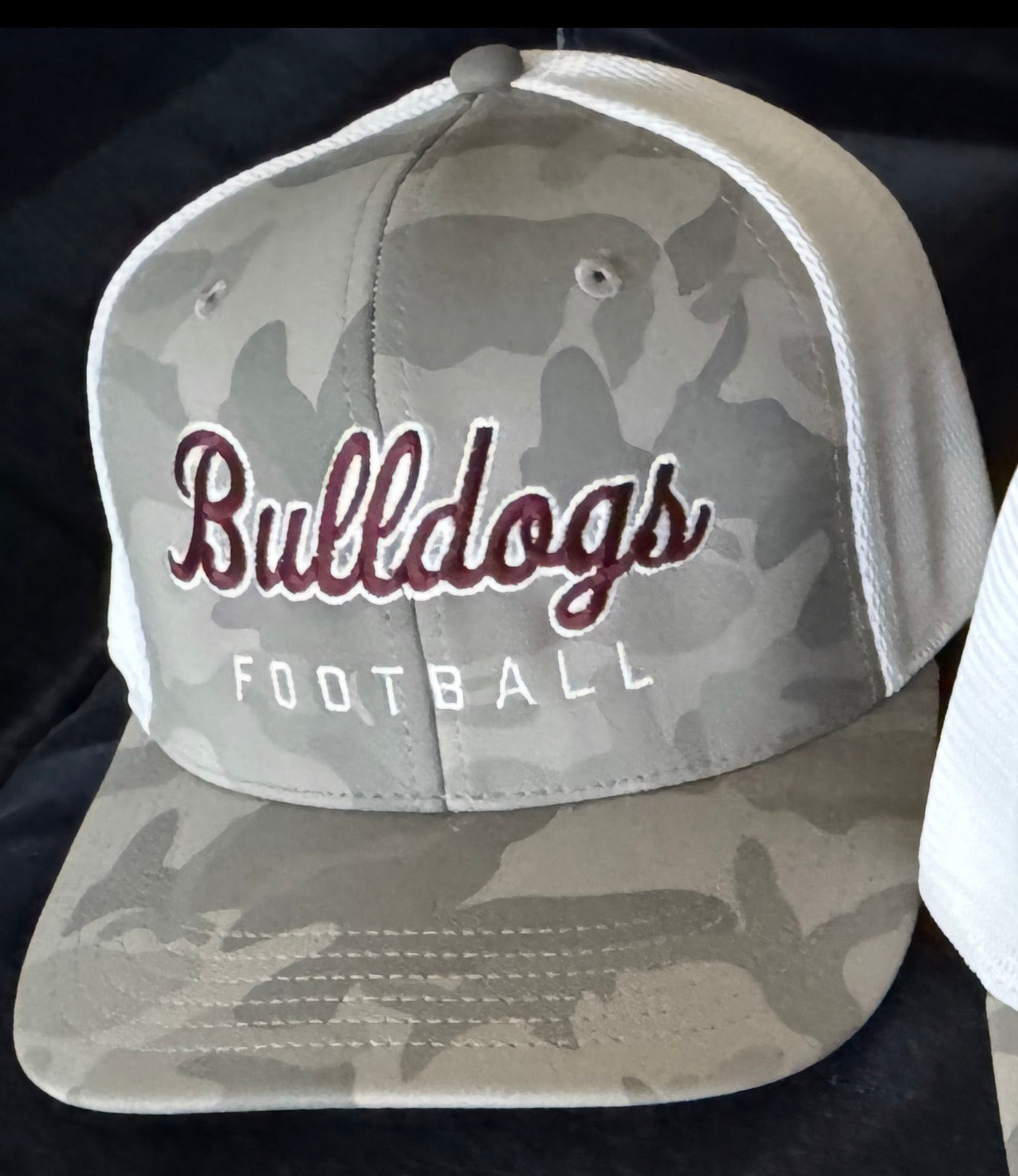 Bulldogs Grey Script Rope Trucker Hat