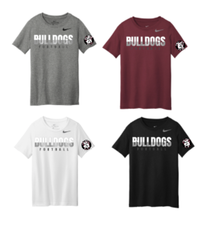 Bulldogs Nike Split Text Dri-Fit T-Shirt (CUSTOMIZE IT!)