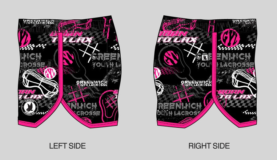GYL 2026 Custom Black Flow Shorts GIRLS